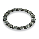 Lp Lp3814bga 14-inch Tambo-ring - Black Sand With Galvanized Steel Jingles