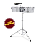 Lp Lpa256 13 And 14 Aspire Timbales - Chrome With Chrome Hardware
