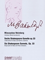 Six Shakespeare Sonnets, Op. 33 for Bass and Piano (Russian)