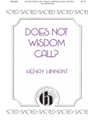 Does Not Wisdom Call