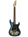 Blue Burst Burl 60 Ultra Double Cutaway Electric With Locking Tremelo System