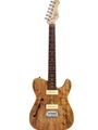 59 Thinline Electric Guitar with Spalted Maple Finish - Includes P90 Pickups and F Holes