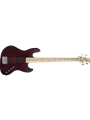 Element 4 Electric Bass - Trans-Red Finish - With Open Pore Maple Fretboard
