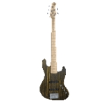 Element 5 Electric Bass with Yellow Burst Finish - With Open Pore Maple Fretboard