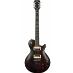 Patriot Decree Electric Guitar with Trans Red Finish - Open Pore Ebony Fretboard