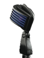 The Fin - Black Body/Blue LED - Retro-Styled Dynamic Cardioid Microphone