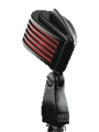 The Fin - Black Body/Red LED - Retro-Styled Dynamic Cardioid Microphone