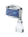 The Fin - Chrome Body/Blue LED - Retro-Styled Dynamic Cardioid Microphone