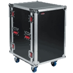 Gator 16U, Standard Audio Road Rack Case with Casters - Model G-TOUR 16U CAST