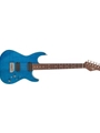 62 Flame Solid Body Electric Guitar - Transparent Blue