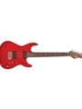62 Flame Solid Body Electric Guitar - Transparent Red