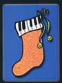 Keyboard Christmas Stocking Card