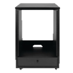 Frameworks Elite Furniture Series 12U Angled Studio Rack with Locking Casters - Standard Black Finish