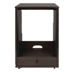Frameworks Elite Furniture Series 12U Angled Studio Rack with Locking Casters - Dark Walnut Brown Finish
