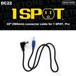 22 inch. DC Cable - Male R-Angle to Male Straight Cable