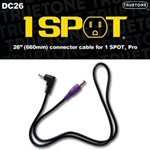 26 inch. DC Cable - Male R-Angle to Male Straight Cable