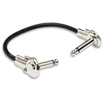 Guitar Patch Cable, Low-profile Right-angle To Same, 6 In, 6 Pc