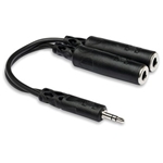 Y Cable, 3.5 Mm Trs To Dual 1/4 In Trsf