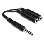 Y Cable, 1/4 In Ts To Dual 1/4 In Tsf