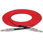 Cloth Guitar Cable, Hosa Straight to Same, 18 ft, Red/Green