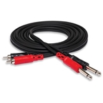 Stereo Interconnect, Dual 1/4 in. TS to Dual RCA, 3 m