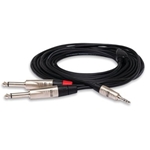 Pro Stereo Breakout, REAN 3.5 mm TRS to Dual 1/4 in. TS, 10 ft.