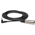 Camcorder Microphone Cable, Right-Angle 3.5 mm TRS to XLR3M, 1 ft.