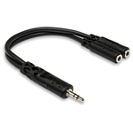 Y Cable, 3.5 mm TRS to Dual 3.5 mm TRSF