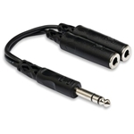 Y Cable, 1/4 in. TRS to Dual 1/4 in. TRSF