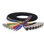 Balanced Snake, 1/4 in. TRS to XLR3M, 2 m