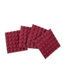 Four (4) Pack Of 2o-thick Acoustic Foam Pyramid Panels 12ox12o U Burgundy Color