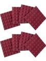 Eight (8) Pack Of 2o-thick Acoustic Foam Pyramid Panels 12ox12o U Burgundy Color