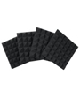 Four (4) Pack Of 2o-thick Acoustic Foam Pyramid Panels 12ox12o U Charcoal Color