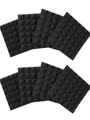 Eight (8) Pack Of 2o-thick Acoustic Foam Pyramid Panels 12ox12o U Charcoal Color