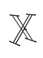 Frameworks Heavy Duty Adjustable x Style Keyboard Stand With Rubberized Leveling Foot