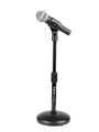 Desktop Microphone Stand With Round Weighted Base & Adjustable Height