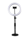 10-inch Led Desktop Ring Light Stand With Phone Holder And Compact Weighted Base