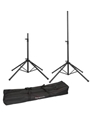 Pair Of Quad Base Speaker Stands W/lift Assist For Indoor & Outdoor Events