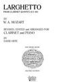 Larghetto  From Clarinet Quintet K581