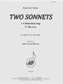 Two Sonnets For High Voice & Pno