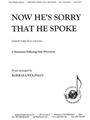 Now He's Sorry That He Spoke