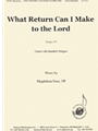What Return Can I Make To The Lord - Unis-hdbl