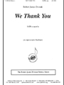 We Thank You - Satb Madrigal