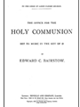 The Office for the Holy Communion