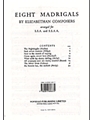 8 Madrigals by Elizabethan Composers