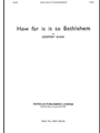 How Far Is It To Bethlehem
