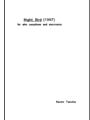 Karen Tanaka -  Night Bird (Score)