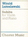 Subito for Violin and Piano