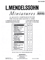 Mendelssohn: 15 Miniatures For Violin And Piano Vol.1