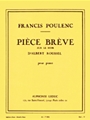 Piece Breve Sur Le Nom D'albert Roussel (piano Solo)